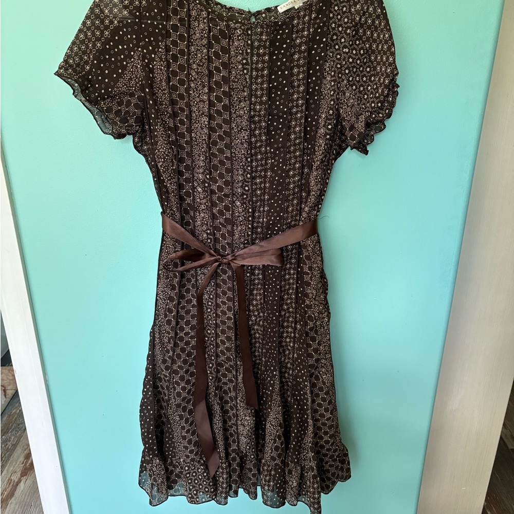 Sandra Darren Brown Mini Dress